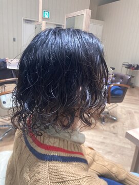 カシータ ヘア リゾート イオンモール熱田店(Casita hair resort) スパイラルパーマ×ハーフウェット仕上げ×黒髪でもオシャレ