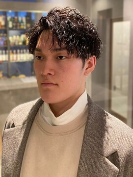 メンズサロン ブロック(Men's Salon bloc) アップバング　ツイストスパイラルパーマ　眉カット　ツーブロ