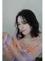 ココロ(COCORO)&nbsp;前髪なし　パーマ　ミディアムボブ