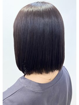 モリオフロムロンドン 松戸店(Morio from London) 【松戸店　アイダ】黒髪ボブストレートボブあご下ボブスタイル