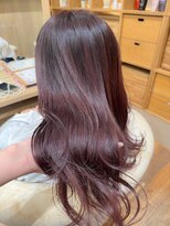 バイオレット 栄店(Violet)&nbsp;ブリーチなしダブルカラーモーブピンクブラウンバーガンディ栄