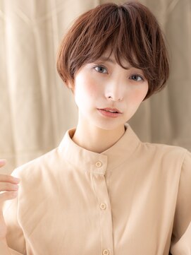 カバーヘア イヴ 戸頭店(COVER HAIR EVE) ピンクブラウンくせ毛風フェザーショートTc2戸頭20代30代40代