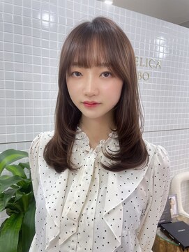 アンジェリカラボ 梅田店(ANGELICA LABO) 韓国風レイヤー×ミルクティーグレージュ