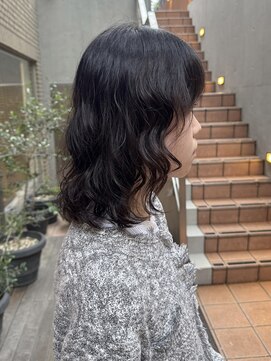 ジェノ(JENO by apish) 波巻きパーマ/表参道パーマ/ボブ伸ばしかけ