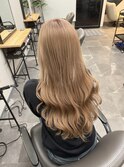 ミルクティーベージュ　シールエクステロング
