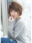 【THiRD】ホワイトグレージュチェリーブラウンミニウルフ
