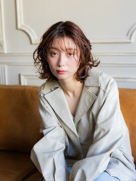 エーバイフー 江坂店(A BY WHO) A BY WHO江坂/ミディアムウルフ/ニュアンスパーマ/透明感カラー