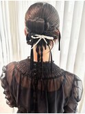 【ChaoMICHI yu-ka】ヘアセット お呼ばれヘア お団子ヘア 20代