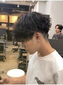 MEN’S HAIR/サーフカール/刈り上げセンターパート/船橋