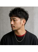 大人メンズツーブロック ナチュラルパーマ 20代 30代 40代