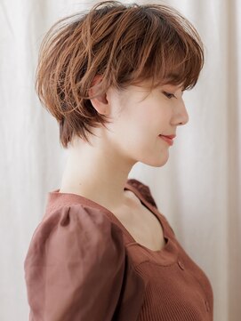 カバーヘア イヴ 戸頭店(COVER HAIR EVE) ヘーゼルブラウンフェザーショートマッシュパーマZ戸頭20代30代