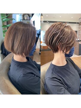 バンプ ギンザ(BUMP GINZA) 30代40代50代ショート白髪ぼかし銀座くびれ　松