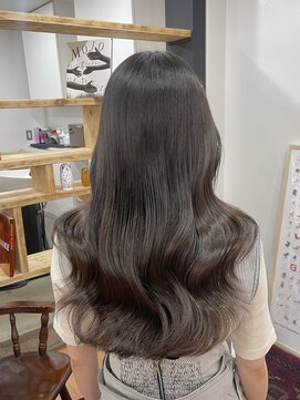 レイヤーカット/オリーブブラウン