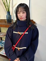 ヘアーアイストゥーレ(HAIR ICI TRE)&nbsp;ロング姫カットストレートパーマ縮毛矯正ダークグレー