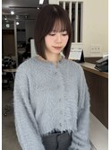 タッセルボブ/マロンベージュ/顔周り
