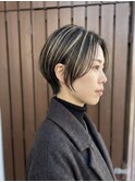 【 feel.a山形 南原 】白髪ぼかしハイライト ＆ 大人ショート