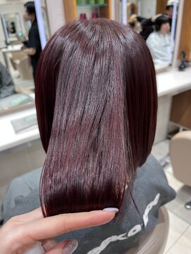 ピークアブー アヴェダ ギンザシックス(PEEK-A-BOO AVEDA GINZASIX) ブリーチなし　深めパープル　パープルピンク　ブルベカラー
