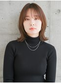 ★大人可愛い20代30代40代お顔まわり薄めバンク前髪くびレイヤー