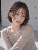 ミツバ(3tuba)&nbsp;ミルクティーベージュ タッセルボブ 髪質改善 レイヤーカット