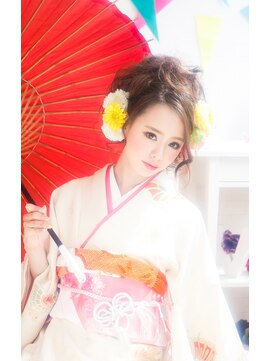 ヘアメイクサロンシャルメ(Hair Make Salon CHARMER) 成人式☆卒業式★目立てるポニーテールカールアップへアセット