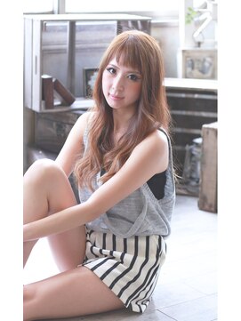 ラファンジュ ヘアー(Rohange hair) 【Rohange】ショートバングエアリーカールロング