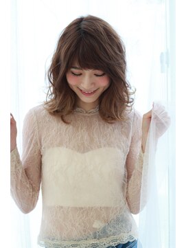 フェリシータ 総持寺店(felicita) 愛されミディアム無造作ウェーブ★おフェロ抜け感小顔