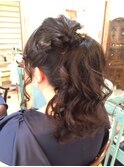ポニーテール大人結婚式アレンジ【ヘアセット　立川/立川南口】