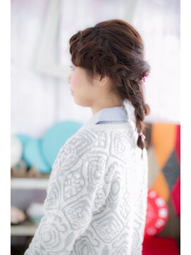 ミック 日暮里店(miq) フレンチガーリー編み込みプリンセス風ヘアアレンジc1