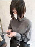 ミニボブ×インナーカラー