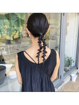 マメ(mame) 簡単アレンジ/黒髪ロング