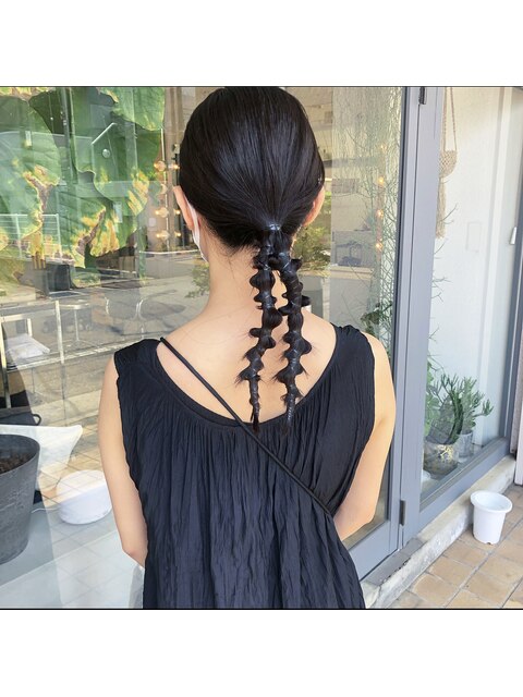 簡単アレンジ/黒髪ロング