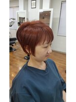 ループ ヘアー(LOOPhair) ビビッドレッドなショートヘア