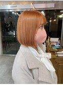 【MIRAC町田店河原崎】キャロットオレンジ前下がりボブ