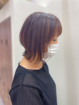 リミックス 南国店(remix) ハイライトウルフボブ