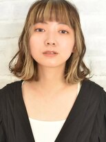 ラルマミット(lalma mit)&nbsp;【前髪インナーカラー】ゆるふわミディ【フェイスフレーミング】