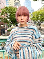 ヴェイン 渋谷(vain)&nbsp;ハイトーンペールピンク　ショートボブ