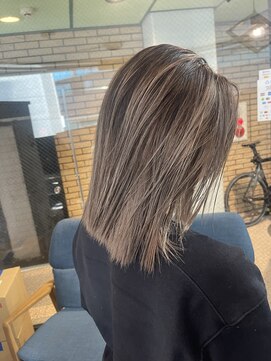 ラフ(LAFF) #バレイヤージュ#グレージュカラー#ボブウルフ#ココアベージュ