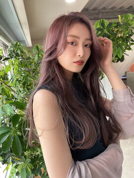 フラッグヘア 新宮店(Flag HAIR) 透明感カラー ピンクグレージュ