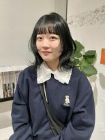 クリアーオブヘアー 栄南店(CLEAR of hair)&nbsp;顔まわりカット×ブルーブラック/RIHO