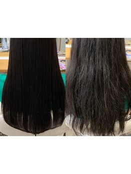 【髪質改善】驚きの艶髪を体感◎自社開発ハニンスオイル使用！ダメージ・癖毛・うねり・パサつき改善