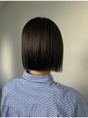ミニボブ◎オリーブグレージュ