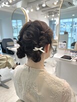 ツイン団子★結婚式アレンジ★ヘアセット