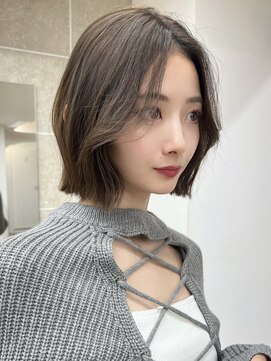 サンド ミュウ 横浜店(sand mieu) ボブディオリーブベージュ髪質改善縮毛矯正フェイスレイヤー