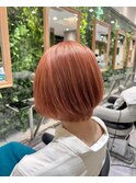オレンジブラウンボブ＠30代40代50代60代