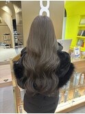 シアーベージュ オリーブベージュ  ブリーチなしダブルカラー