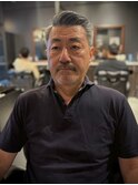 大人外国人風メンズ七サイドパートフェード：大村　大心