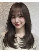顔周り/レイヤーカット/ブリーチなし/韓国レイヤー/前髪カット