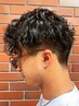 カット+シェービング＋パーマ＋トリートメント(特殊を除く)￥11500