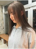 ブリーチなしダブルカラー透明感オリーブグレージュ