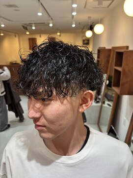 アンド グラフ(& Graph.) 波巻きパーマツーブロックマッシュパーマメンズ